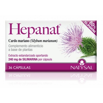 Hepanat 36 capsulas de Natysal Natysal 13394 Higado y sistema hepatobiliar salud.bio