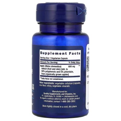AppleWise (polifenoles) 600 mg, 30 cápsulas vegetales de Life Extension Life Extension LEX-16250 Antioxidantes salud.bio