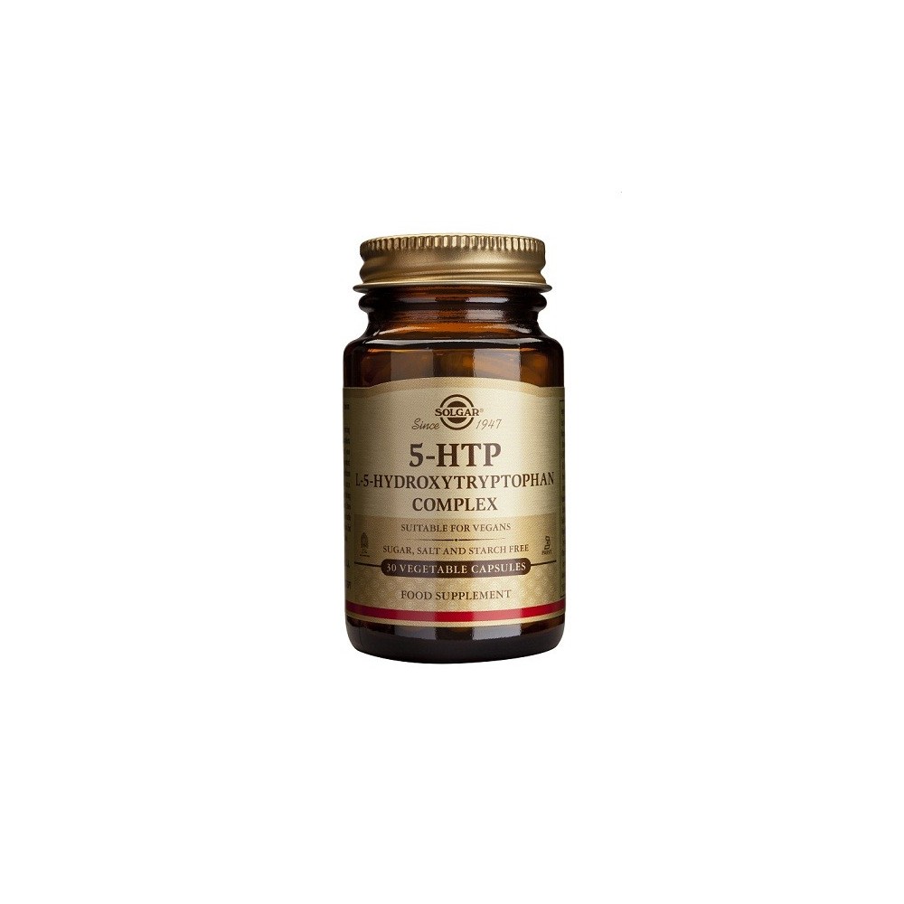 5 HTP 100mg (L-5-Hidroxitriptofano 5-HTP) complex Cápsulas vegetales de Solgar SOLGAR  Estados emocionales, ansiedad, estrés,...