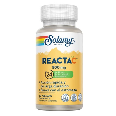 Reacta C™ 500mg de 60 comprimidos Apto para veganos de Solaray SOLARAY SMI-55962 Vitamina C salud.bio