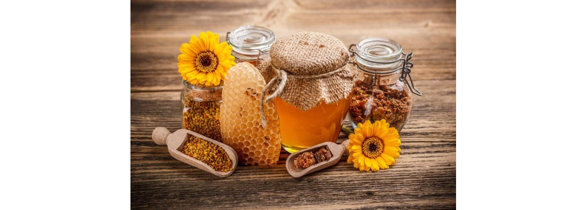 miel, polen, jalea real, propolis